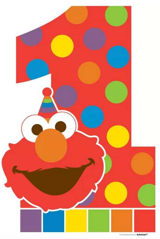 Elmo 1st Birthday Cardboard Cutout, 3ft