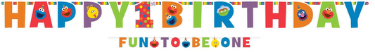 1st Birthday Elmo Letter Banner Kit 2pc