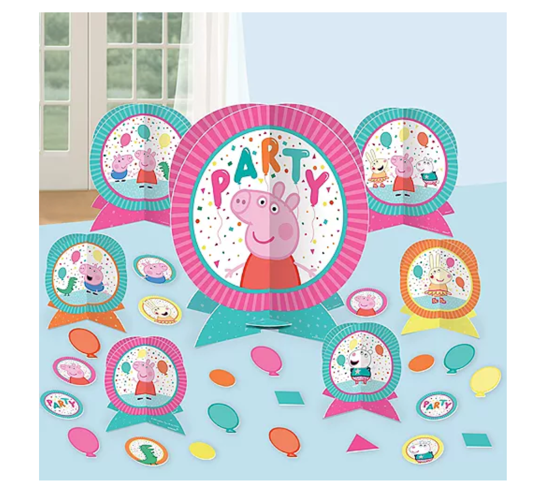 Peppa Pig Confetti Party Table Decorating Kit 27pc