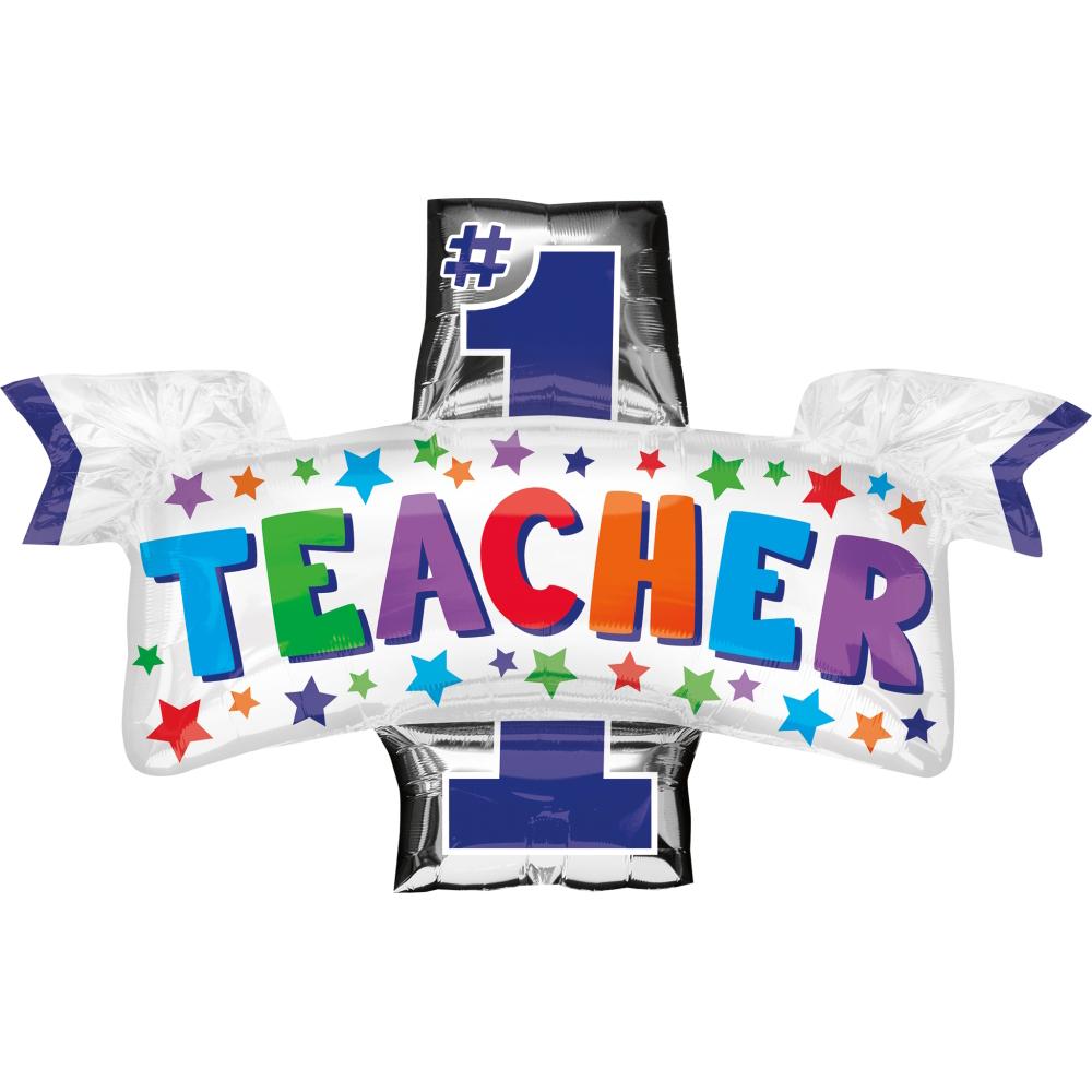 #1 Teacher SuperShape Foil Balloon