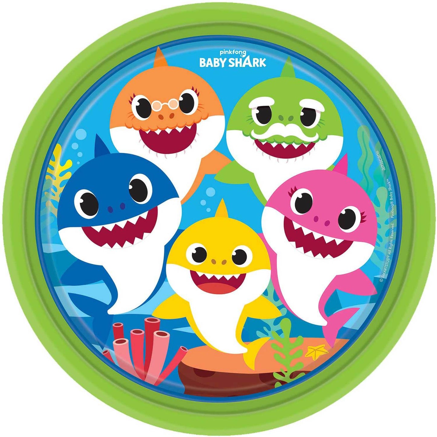 Baby Shark Paper Plates (9 in)