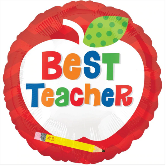 Best Teacher Apple Foil Ballon