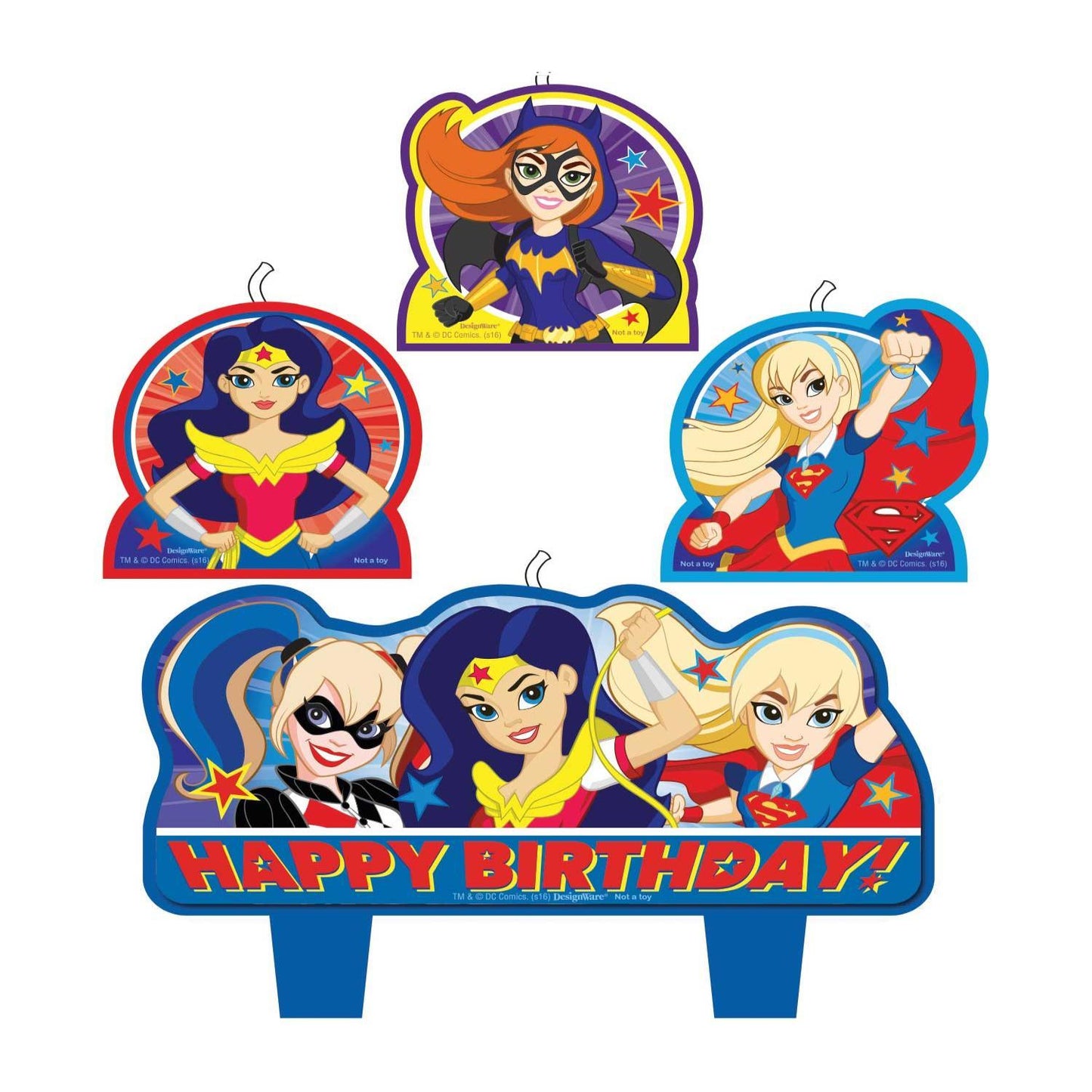 DC Superhero Girls Birthday Candle Set