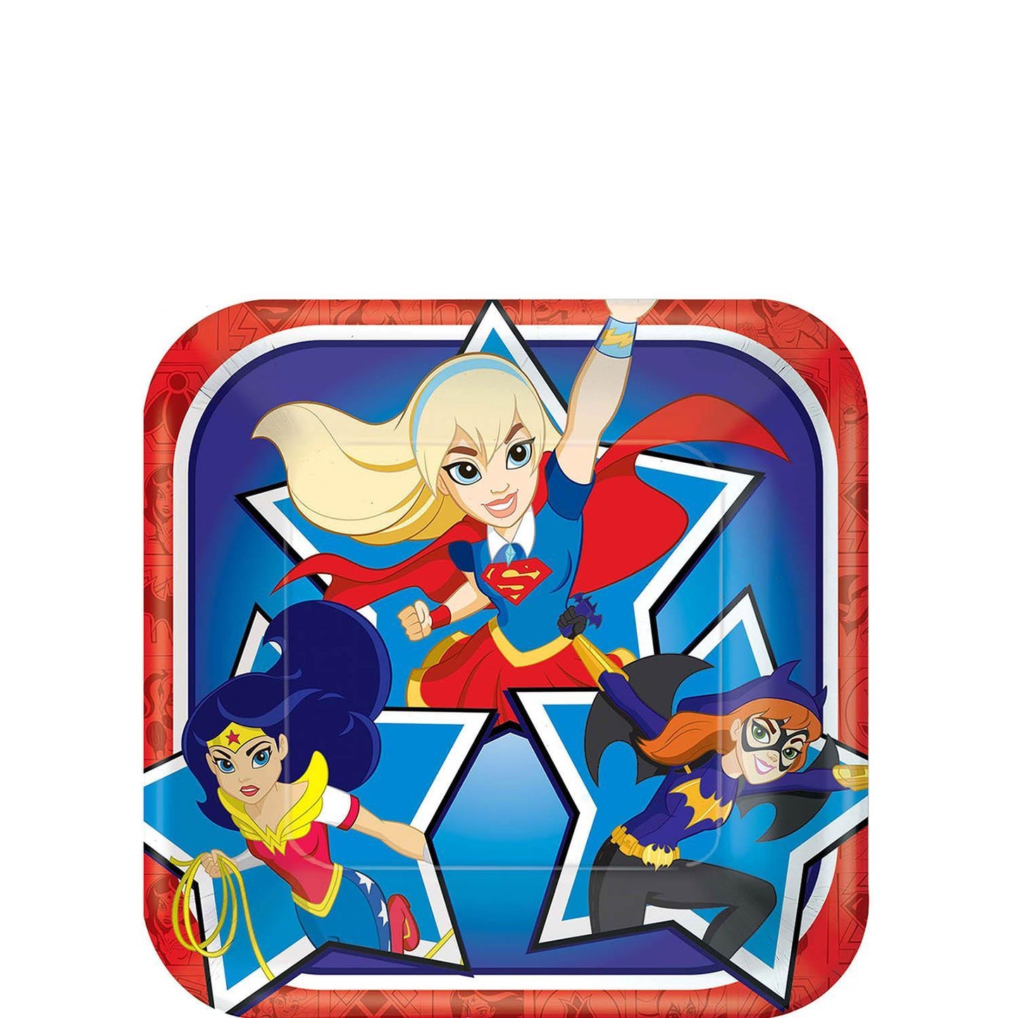 DC Superhero Girls Square Paper Plates (7 in)