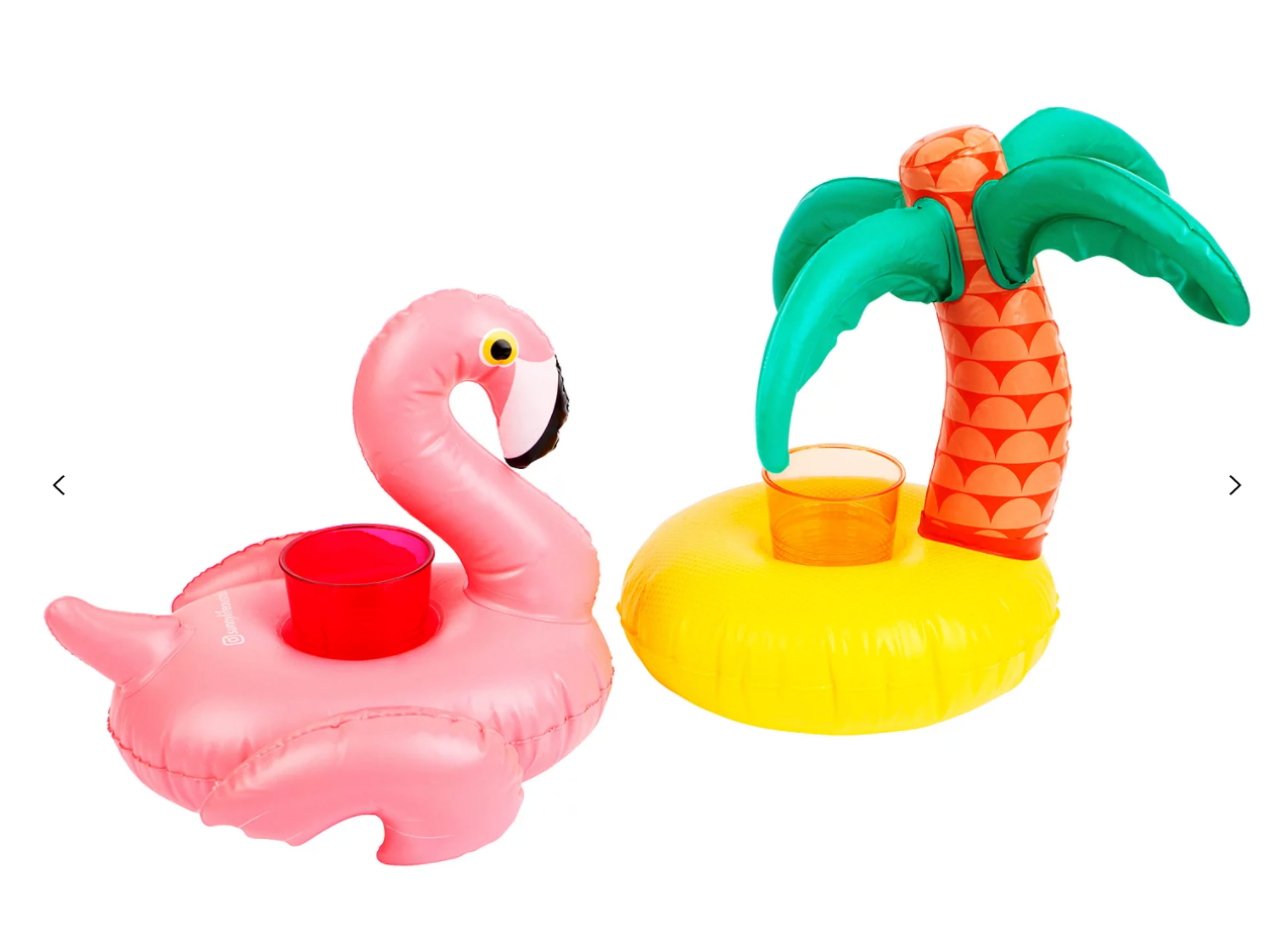 Flamingo & Palm Drink Floats