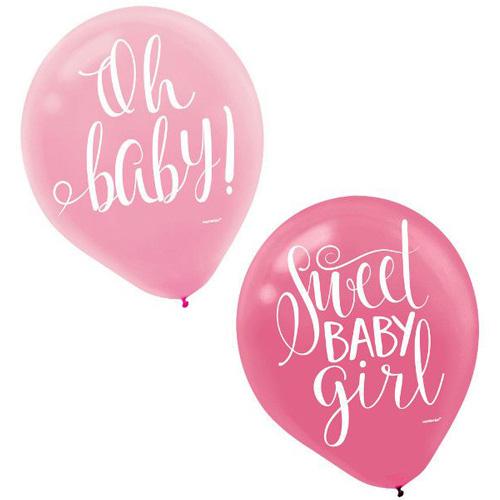 Floral Baby Girl Latex Balloon