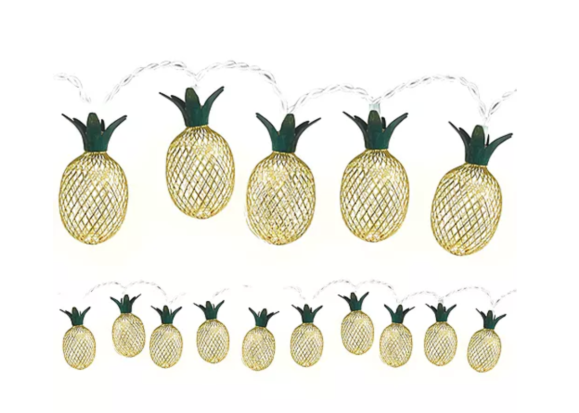 Gold Pineapple LED String Lights