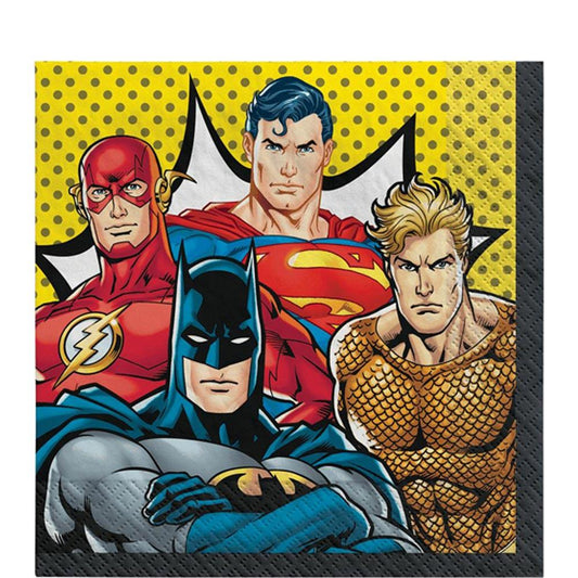 Justice League Heroes Unite Lunch Napkins