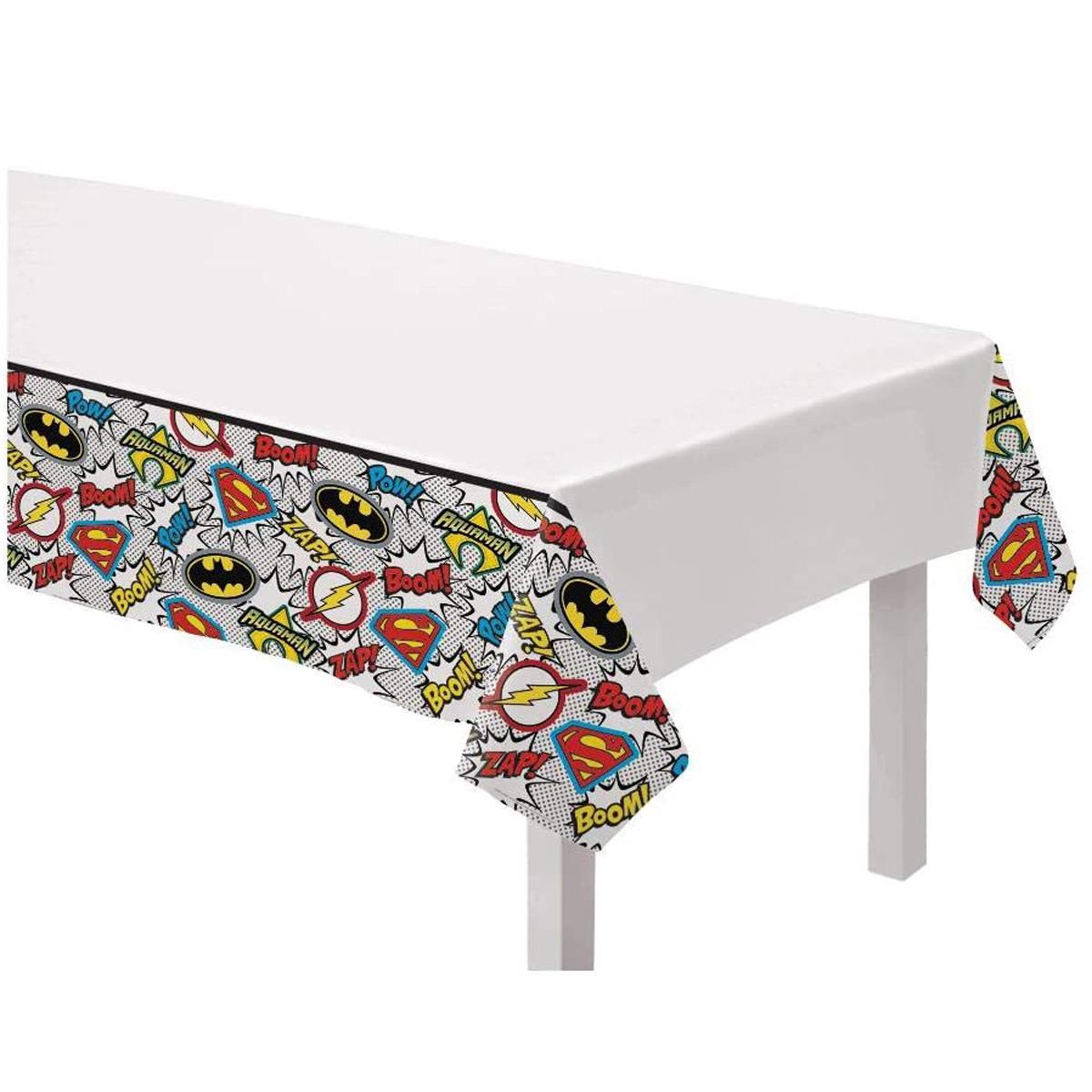 Justice League Heroes Unite Plastic Tablecover