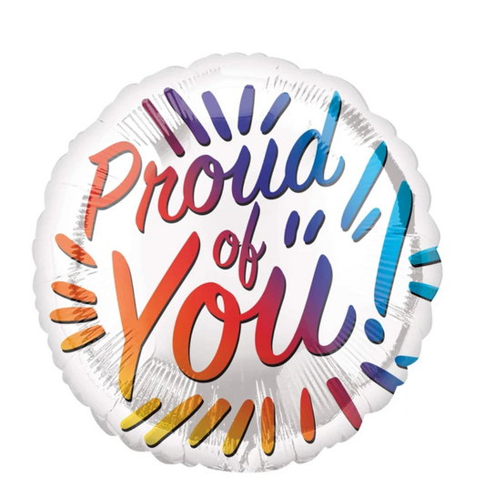 Proud of You Rainbow Letters Foil Balloons