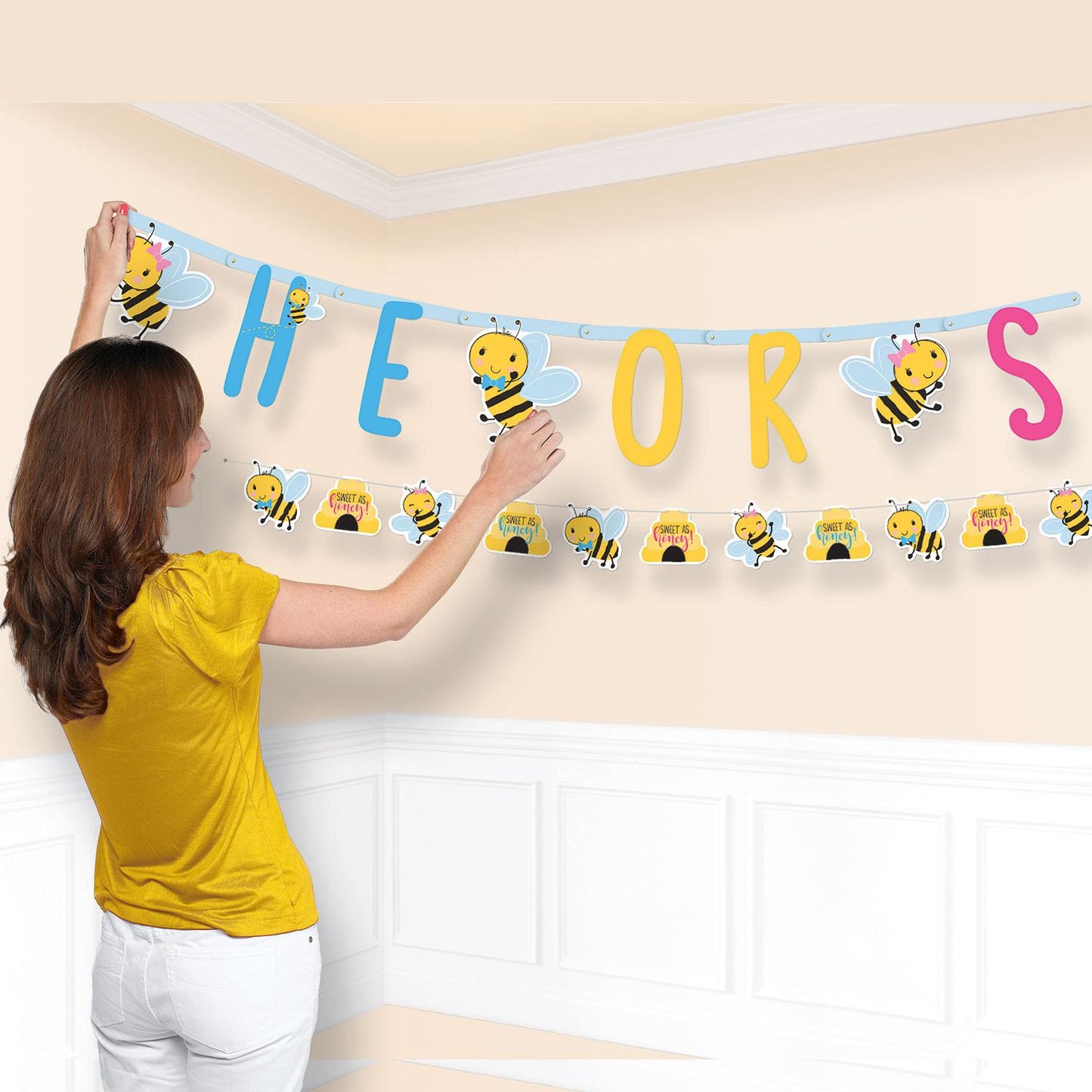 'What will it bee?' Jumbo Letter Banner