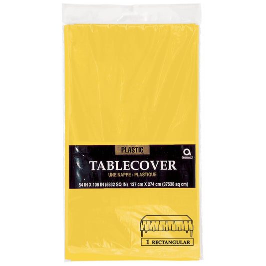 Yellow Sunshine Plastic Table Cover